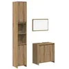 Image de vidaXL Ensemble de Meubles Salle de Bain 3 pcs Bois d'ingénierie, Armoire de Salle de Bain, Placard de Salle de Bain, Meuble de Rangement de Salle de Bain