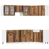 Image de vidaXL Ensemble de 11 meubles de cuisine "Lyon" en bois d'ingénierie vieilli