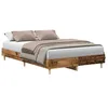 Image de vidaXL Cadre de lit sans Matelas Vieux Bois 135x190 cm Bois ingénierie