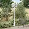 Image de vidaXL Lumière de jardin Blanc 61 x 53 x 235 cm Aluminium et verre