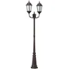 Image de vidaXL Lumière de Jardin Bronze 68 x 20 x 235 cm Aluminium et Verre, Lampes de Jardin et terrasse, éclairage Vintage en Aluminium, lumières d'extérieur, déco résidentielle
