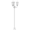 Image de vidaXL Lumière de jardin Blanc 57 x 49 x 241 cm Aluminium et verre, Jardin et terrasse, éclairage vintage, lampes solides pour chemins, illumination classique, accessoires déco