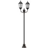 Image de vidaXL Lumière de jardin Bronze 68 x 20 x 235 cm Aluminium et verre, Jardin et terrasse, lampe vintage classique, luminaire décoratif pour chemin, éclairage extérieur durable