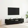 Image de vidaXL Meuble TV Noir 160 x 35 x 40 cm Bois d'ingénierie