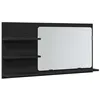 Image de vidaXL Armoire de Salle de Bain avec Miroir en chêne Noir 90 x 11 x 45 cm Bois d'ingénierie