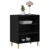 Image de vidaXL Buffet Chêne Noir 57 x 35 x 70 cm Bois d'ingénierie, Buffet rectangulaire Moderne, Grand Rangement, Cabinet avec Finition soignée, Bois Robuste, organise Votre pièce élégamment