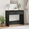 Image de vidaXL Table console chêne noir 89x41x76,5 cm bois d'ingénierie