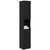 Image de vidaXL Cabinet de Salle de Bain Chêne Noir 32 x 34 x 188,5 cm, Meuble de Salle de Bains Moderne, Cabinet Rectangulaire, Gain de Place, Solide et Minimaliste