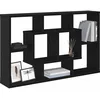 Image de vidaXL Étagère Murale Chêne Noir 85 x 16 x 52,5 cm Bois d'ingénierie, Salon, étagère Moderne, Murale rectangulaire, Grand Rangement, Affichage, Style Minimaliste