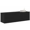 Image de vidaXL Meuble TV 2 pcs Noir 100 x 30 x 30 cm Bois d'ingénierie, Organisateur de Salon, étagère Moderne et Solutions de Rangement, Centre multimédia esthétique, unité Murale