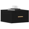 Image de vidaXL Cabinet de Chevet Mural avec tiroir Chêne Noir 35 x 35 x 20 cm, Rangement Rustique pour Chambre, Armoire Murale et Table de Nuit Chic, Organisateur Gain de Place élégant