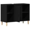 Image de vidaXL Meuble sous-évier Chêne Noir 80x33x60 cm Bois d'ingénierie