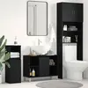 Image de vidaXL Meuble sous-évier Chêne noir 80x33x60 cm Bois d'ingénierie