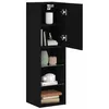 Image de vidaXL Meuble TV Noir 30,5 x 30 x 102 cm Bois d'ingénierie, Meuble TV rectangulaire Moderne pour Salon, Un Noir Compact en Bois, Pratique et stylé