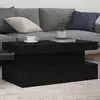Image de vidaXL Table basse avec lumières LED chêne noir 90x50x40 cm