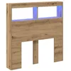 Image de vidaXL Armoire tête LED chêne Artisanal 100x17x102 cm, lit à LED