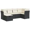 Image de vidaXL Salon de Jardin 6 pcs avec Coussins Noir résine tressée, Ensemble de canapés d'extérieur, Ensemble de canapé d'angle de Jardin, Meuble d'angle de Jardin