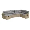 Image de vidaXL Salon de Jardin avec Coussins 8 pcs Beige résine tressée