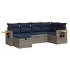 Image de vidaXL Salon de Jardin 6 pcs avec Coussins Gris résine tressée