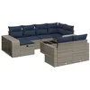 Image de vidaXL Salon de Jardin 11 pcs avec Coussins Gris résine tressée