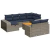 Image de vidaXL Salon de Jardin 11 pcs avec Coussins Gris résine tressée, Ensemble de canapés d'extérieur, Ensemble de canapé d'angle de Jardin, Meuble d'angle de Jardin