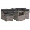 Image de vidaXL Salon de Jardin avec Coussins 7 pcs Gris résine tressée