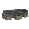 Image de vidaXL Salon de Jardin 8 pcs avec Coussins Gris résine tressée