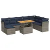 Image de vidaXL Salon de Jardin 6 pcs avec Coussins Gris résine tressée, Ensemble de canapés d'extérieur, Ensemble de canapé d'angle de Jardin, Meuble d'angle de Jardin