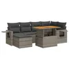 Image de vidaXL Salon de Jardin avec Coussins 7 pcs Gris résine tressée