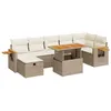 Image de vidaXL Salon de Jardin avec Coussins 5 pcs Beige résine tressée, Ensemble de canapés d'extérieur, Ensemble de canapé d'angle de Jardin, Meuble d'angle de Jardin