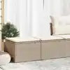 Image de vidaXL Salon de jardin avec coussins 2 pcs beige résine tressée acacia