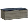 Image de vidaXL Salon de Jardin 2 pcs avec Coussins Gris résine tressée Acacia, Ensemble de canapés d'extérieur, Salon de Jardin, Ensemble de canapés en résine tressée