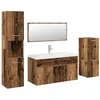 Image de vidaXL Ensemble de Meubles Salle de Bain 5 pcs Bois d'ingénierie, Armoire de Salle de Bain, Armoire de Rangement de Toilette, Armoire de Toilette
