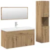 Image de vidaXL Ensemble de Meubles Salle de Bain 4 pcs Bois d'ingénierie, Armoire de Salle de Bain, Armoire de Rangement de Toilette, Armoire de Toilette