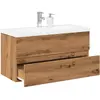 Image de vidaXL Armoire lavabo avec bassin intégré chêne artisanal