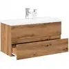 Image de vidaXL Armoire lavabo avec bassin intégré chêne artisanal