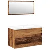 Image de vidaXL Ensemble de Meubles Salle de Bain Bois d'ingénierie, Armoire de Salle de Bain, Armoire de Rangement de Toilette, Armoire de Toilette