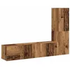 Image de vidaXL Meubles TV muraux 3 pcs Vieux Bois Bois d'ingénierie, Banc TV, Meuble HiFi, Centre de Divertissement, Buffet TV, Meuble multimédia, Console TV