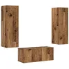 Image de vidaXL Meubles TV muraux 3 pcs Vieux Bois Bois d'ingénierie