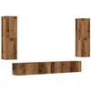 Image de vidaXL Meubles TV muraux 4 pcs Vieux Bois Bois d'ingénierie, Banc TV, Meuble HiFi, Centre de Divertissement, Buffet TV, Meuble multimédia, Console TV
