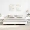 Image de vidaXL Cadre de lit sans matelas blanc 180x200 cm bois d'ingénierie