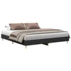 Image de vidaXL Cadre de lit sans Matelas Noir 180x200 cm Bois d'ingénierie