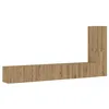 Image de vidaXL Meubles TV muraux 3 pcs chêne Artisanal Bois d'ingénierie, Banc TV, Meuble HiFi, Centre de Divertissement, Buffet TV, Meuble multimédia