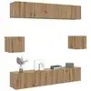 Image de vidaXL Ensemble de meuble TV mural 6 pcs chêne artisanal