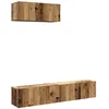 Image de vidaXL Ensemble de Meuble TV Mural 3 pcs Vieux Bois Bois d'ingénierie