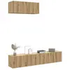 Image de vidaXL Ensemble de meuble TV mural 3 pcs chêne artisanal