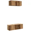 Image de vidaXL Ensemble de Meuble TV Mural 2 pcs Vieux Bois Bois d'ingénierie, Meuble TV, Meuble multimédia, Console TV, Meuble HiFi, Centre de Divertissement