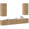 Image de vidaXL Ensemble de meuble TV mural 4 pcs chêne artisanal
