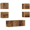 Image de vidaXL Ensemble de Meuble TV Mural 5 pcs Vieux Bois Bois d'ingénierie, Meuble TV, Meuble multimédia, Console TV, Meuble HiFi, Centre de Divertissement