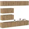 Image de vidaXL Ensemble de meuble TV mural 6 pcs chêne artisanal